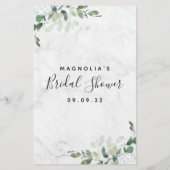 Eucalyptus Bride en Groom Advice wenst Kaart (Achterkant)