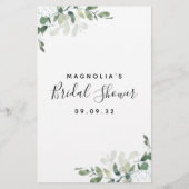 Eucalyptus Bride en Groom Advice wenst Kaart (Achterkant)