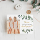 Eucalyptus Bridesmaid proposal Kaart