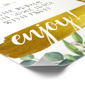 Eucalyptus Bruidsbrunch Mimosa Bar Bord Poster (Hoek)
