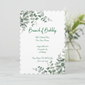 EUCALYPTUS BRUIDSDOUCHE UITNODIGING (Staand voorkant)