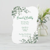 EUCALYPTUS BRUIDSDOUCHE UITNODIGING (Staand voorkant)