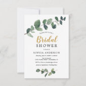 Eucalyptus bruidsdouche uitnodiging Kaart (Voorkant)