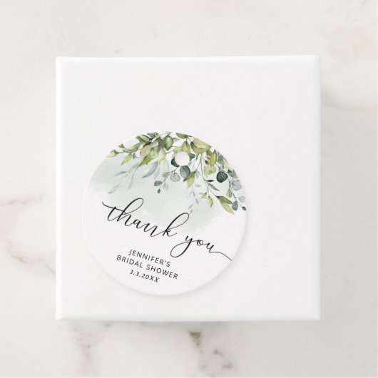 Eucalyptus bruidsfeest cadeautag bedankjes labels (In situ)