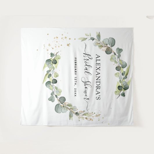 Eucalyptus Bruidsfeest Fotohokje Achtergrond Wandkleed (Voorkant (horizontaal))