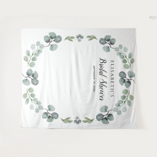 Eucalyptus bruidsfeest fotohokje achtergrond wandkleed (Voorkant (horizontaal))