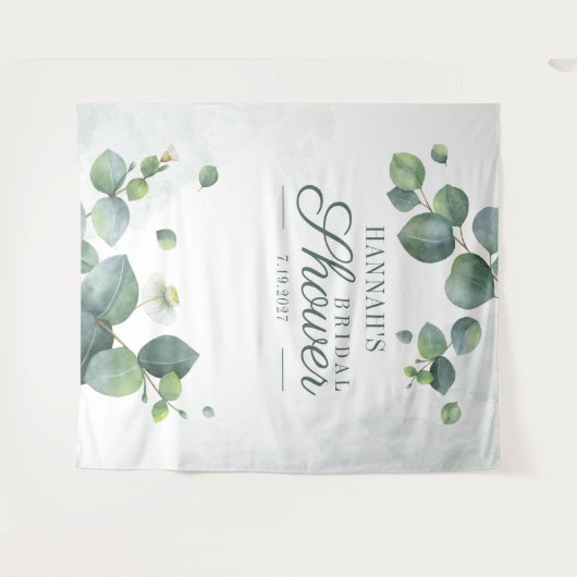 Eucalyptus Bruidsfeest Fotohokje Achtergrond Wandkleed (Voorkant (horizontaal))