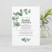 Eucalyptus Bruidsfeest Succulente Begroeiing Kaart (Staand voorkant)
