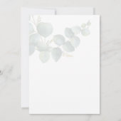 Eucalyptus Bruidsfeest Succulente Begroeiing Kaart (Achterkant)