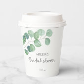 Eucalyptus - bruidsfeestje papieren bekers (Achterkant)