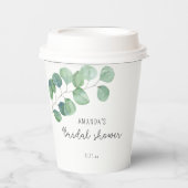 Eucalyptus - bruidsfeestje papieren bekers (Voorkant)