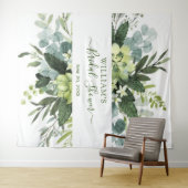 Eucalyptus Bruidsuitnodiging Chic Fotohokje Achter Wandkleed (In Situ (horizontaal))