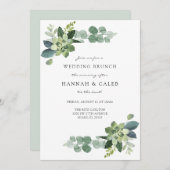 Eucalyptus Bruilocht Brunch Kaart (Voorkant / Achterkant)