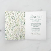 Eucalyptus Bruiloft Bedankkaart (Binnen)