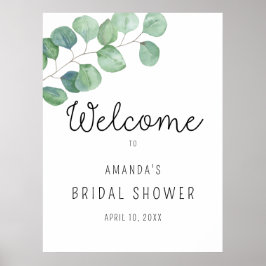 Eucalyptus - Bruiloft Bruidsshower Welkom Bord Poster