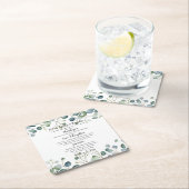 Eucalyptus bruiloft/bruiloft Dank u Kartonnen Onderzetters (Insitu)