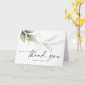 Eucalyptus bruiloft dank u kaart Sjabloon (Gele Bloem)