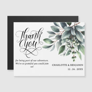 Eucalyptus bruiloft Dank u Magnetische Kaart