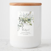 Eucalyptus Bruiloft Dank u Voedsel Label Set Voedselcontainer Etiket (Voorkant)