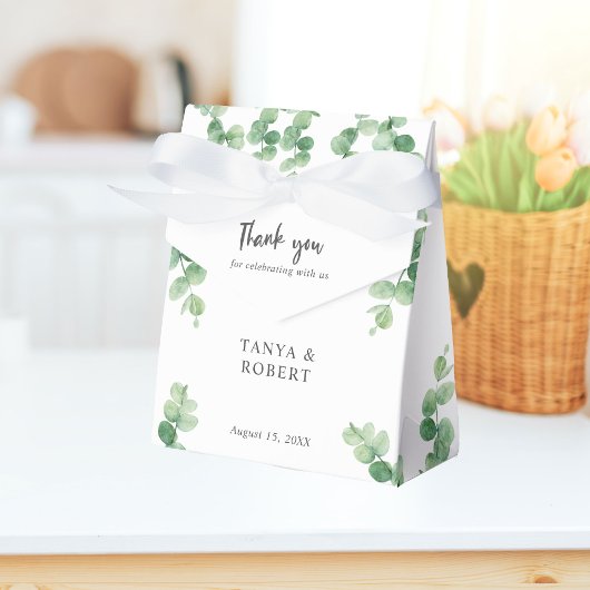 Eucalyptus Bruiloft Elegant Bedankt Eenvoudig Chic Bedankdoosjes