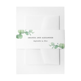 Eucalyptus Bruiloft | Elegante Botanische Tuin Uitnodigingen Wikkel