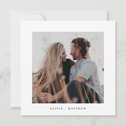 Eucalyptus Bruiloft | Elegante Groene Tuinfoto Save The Date (Achterkant)