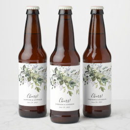 Eucalyptus Bruiloft Favor Bier Flesetiketten Bier Etiket