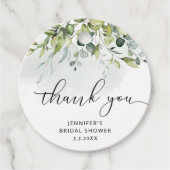 Eucalyptus bruiloft favor tag bedankjes labels (Voorkant)