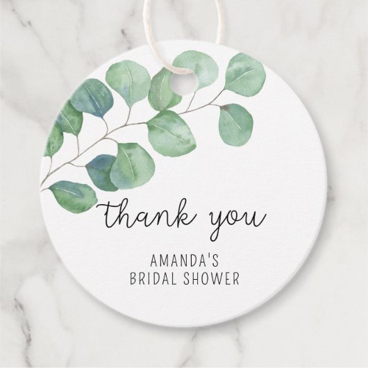 Eucalyptus - bruiloft feest bedankt bedankjes labels (Voorkant)