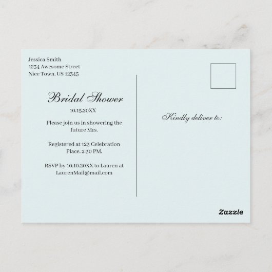 Eucalyptus Bruiloft Feest Fotokaart Uitnodiging (Achterkant)