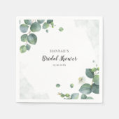 Eucalyptus Bruiloft Feest Scriptie Papier Servet (Voorkant)