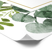 Eucalyptus Bruiloft Feest Welkom Bord Poster (Hoek)