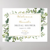 Eucalyptus Bruiloft Feest Welkom Bord Poster (Voorkant)