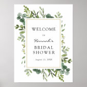 Eucalyptus Bruiloft Feest Welkomstbord Poster (Voorkant)