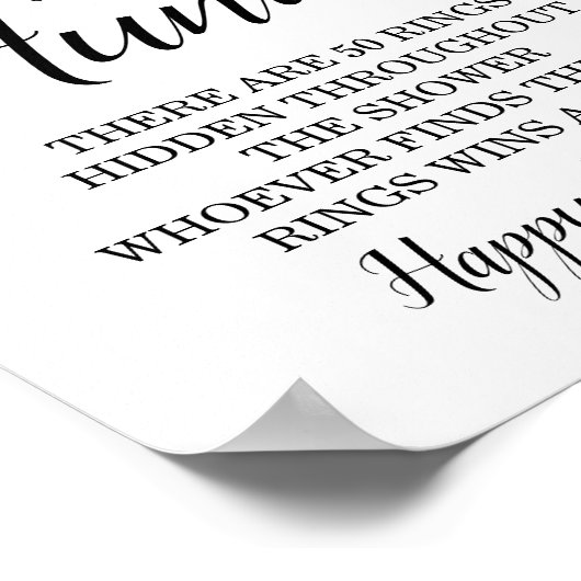 Eucalyptus Bruiloft Feestspel Teken Jacht naar de Poster (Hoek)