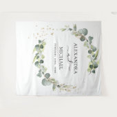 Eucalyptus Bruiloft Fotohokje Achtergrond Wandkleed (Voorkant (horizontaal))