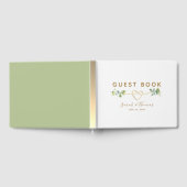Eucalyptus bruiloft gastenboek met gouden hart (Volledig)