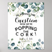 Eucalyptus bruiloft groen VERLOVING Aankondigen Poster (Voorkant)