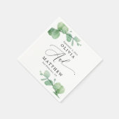 Eucalyptus Bruiloft | Groene Tuin Cocktail Servet (Hoek)