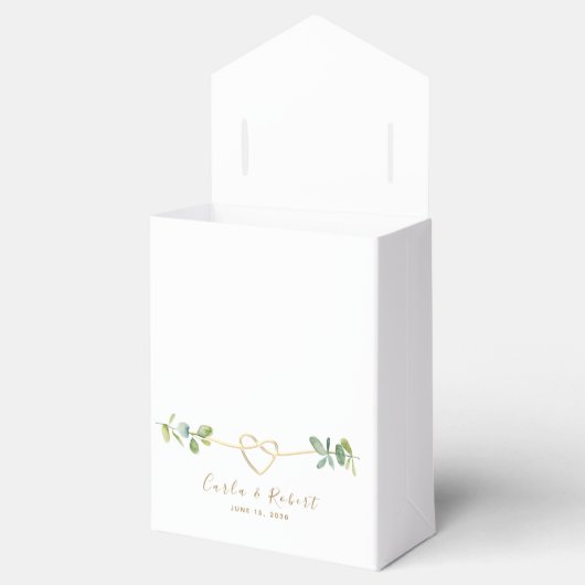 Eucalyptus bruiloft gunst box bedankdoosjes (Geopend)