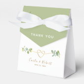 Eucalyptus bruiloft gunst box bedankdoosjes (Voorkant Zijde)