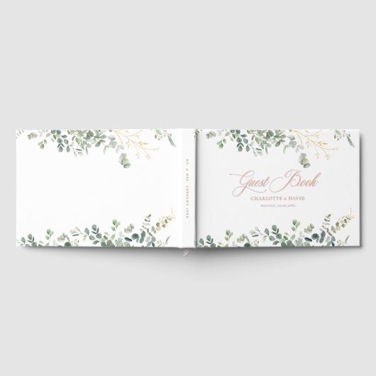 Eucalyptus bruiloft handschrift bruiloft gastenboek (Volledig)