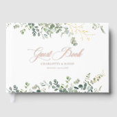 Eucalyptus bruiloft handschrift bruiloft gastenboek (Voorkant)