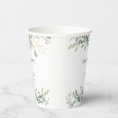 Eucalyptus bruiloft handschrift bruiloft papieren bekers (Rechts)