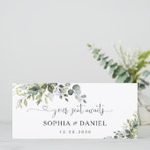 Eucalyptus Bruiloft Hoofdtafel Bord (Staand voorkant)