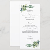 Eucalyptus Bruiloft Menu (Voorkant / Achterkant)