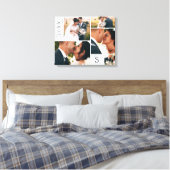 Eucalyptus Bruiloft Monogram Afbeelding Collage Canvas Afdruk (Insitu (Slaapkamer))