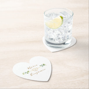 Eucalyptus Bruiloft Papier Coaster Kartonnen Onderzetters