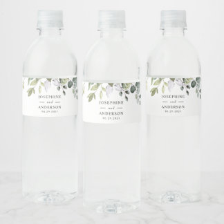 Eucalyptus Bruiloft Receptie Water Fles Label Waterfles Etiket