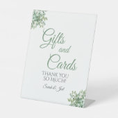 Eucalyptus Bruiloft Reclamebord Met Voetstuk (Voorkant)